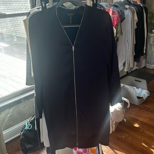 Mixed material navy zip front rag & bone dress